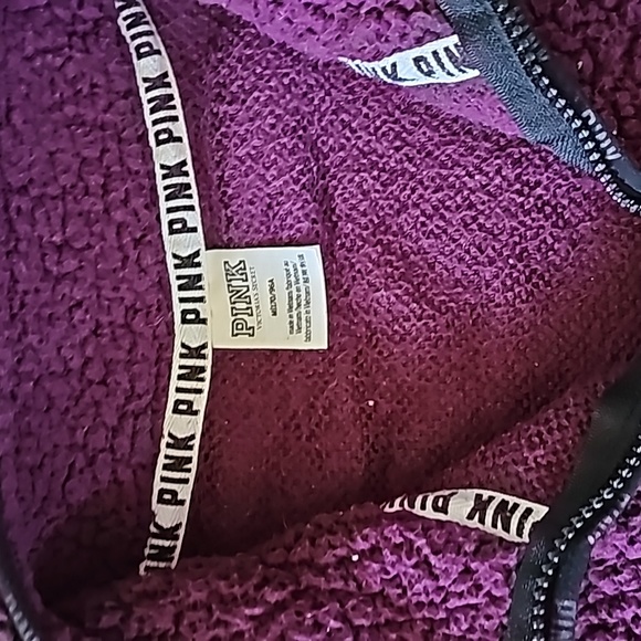 AWESOME VS PINK 1/4 ZIP PURPLE FLEECE - Picture 5 of 13